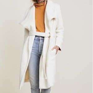 BB DAKOTA Women's Isaac Ribbed Woolen Drapey Coat